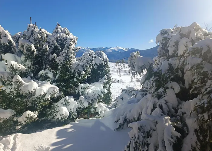 chalet au pied des pistes avec vue panoramique et jardin